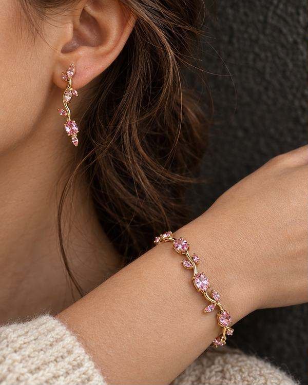 Gold Pink Tulip Bracelet, photo 2