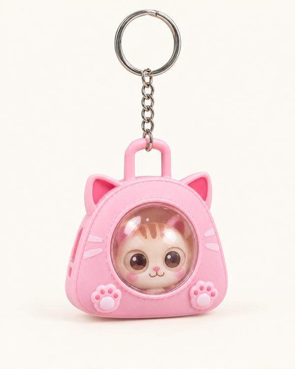 Meow Suitcase Keychain