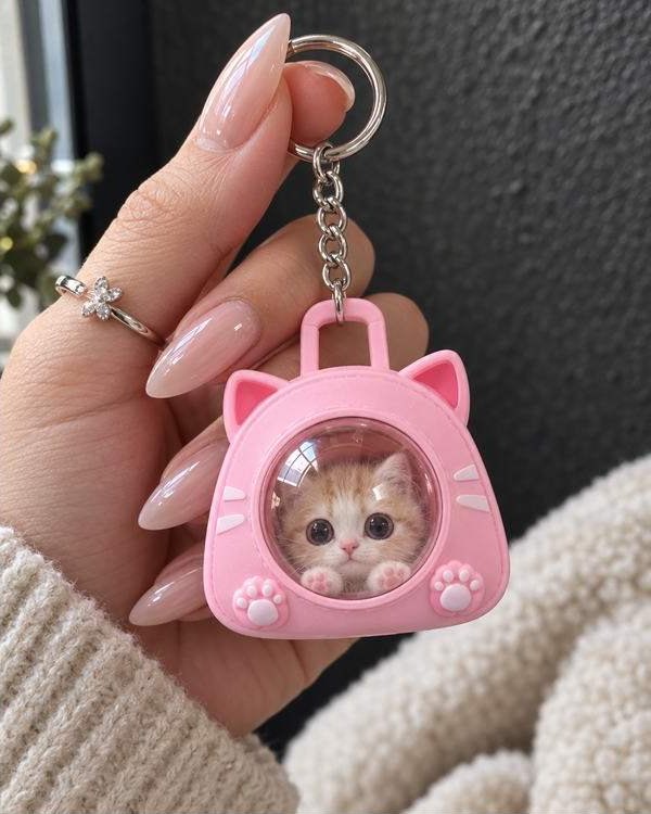 Meow Suitcase Keychain, photo 2