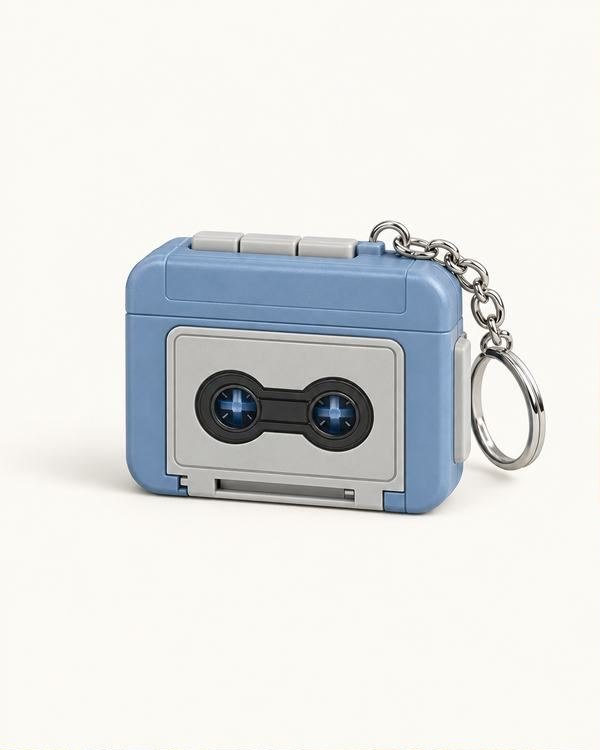 Retro Tape Recorder Keychain